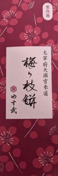 やす武の梅ヶ枝餅（冷凍）のパッケージ