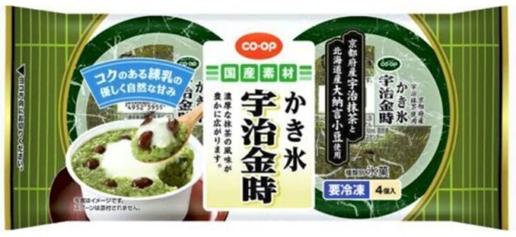 コープデリの宇治抹茶かき氷